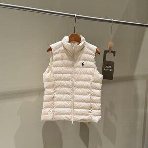 Ralph Lauren White Down Vest, Size S.